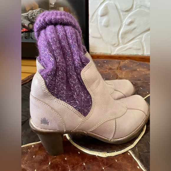 👠 Leather Block Heel Caminar Por La Vida Heeled Boot US 5 UE 38 👠 - Picture 2 of 7